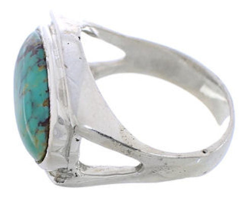 Turquoise Sterling Silver Southwestern Jewelry Ring Size 5-1/4 TX39845